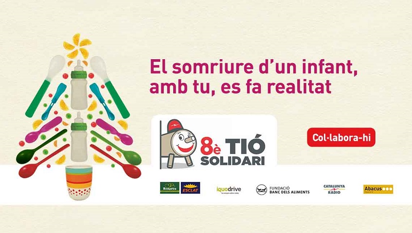 Torna el Tió Solidari amb aliments per a tots els infants